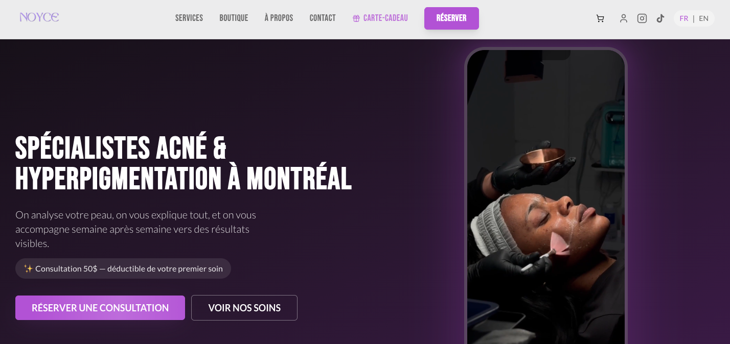 Aperçu du site Noyce Studio