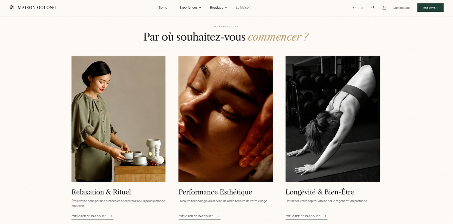 Aperçu du site Maison Oolong