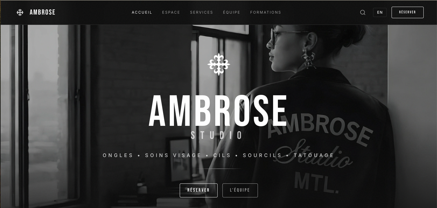 Aperçu du site Ambrose Studio